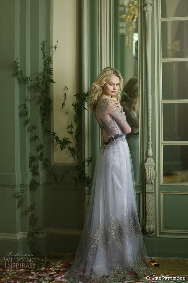 claire pettibone fall 2016 long sleeves illusion jewel neckline semi sweetheart neckline vintage sheath wedding dress keyhole back (morgan) bv claire pettibone fall 2016 long sleeves illusion jewel neckline semi sweetheart neckline vintage sheath wedding dress keyhole back (morgan) bv