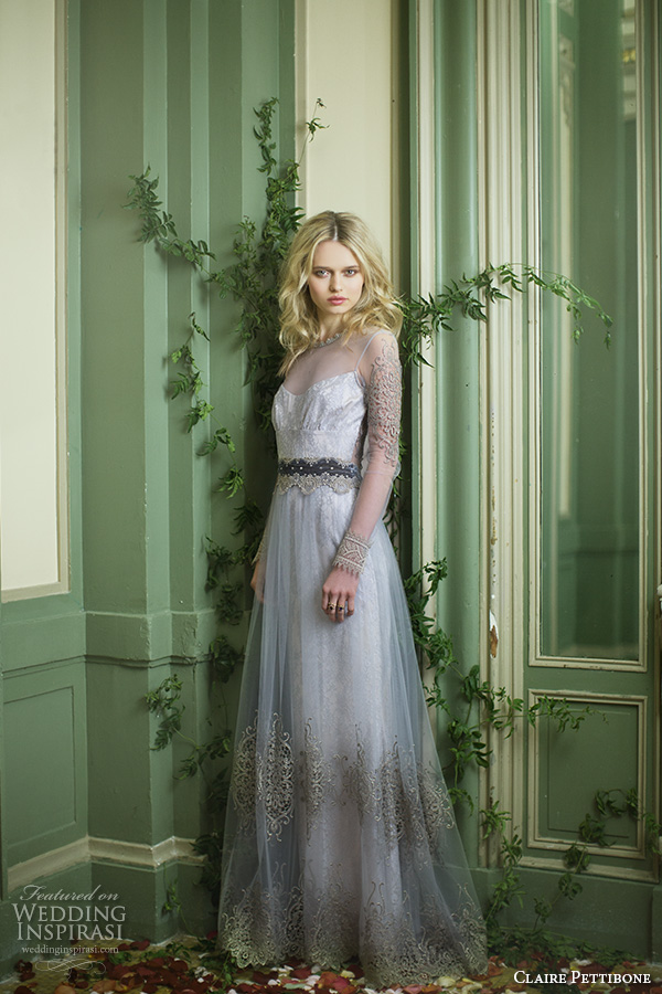 claire pettibone fall 2016 long sleeves illusion jewel neckline semi sweetheart neckline vintage sheath wedding dress keyhole back (morgan) mv claire pettibone fall 2016 long sleeves illusion jewel neckline semi sweetheart neckline vintage sheath wedding dress keyhole back (morgan) mv