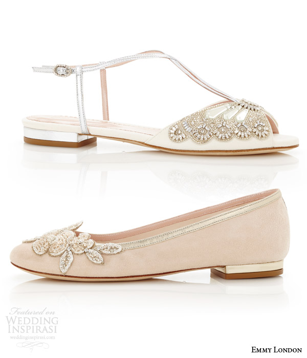 emmy london flat wedding shoes low heel bridal shoes carine blush ballet flats jude sandal