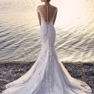 eddy k bridal 2017 cap sleeves sweethaert off shoulder lace sheath wedding dress (corsica) bv elegant