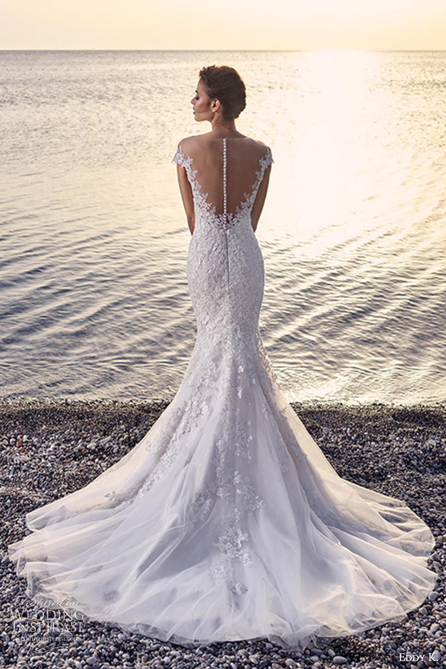 eddy k bridal 2017 cap sleeves sweethaert off shoulder lace sheath wedding dress (corsica) bv elegant