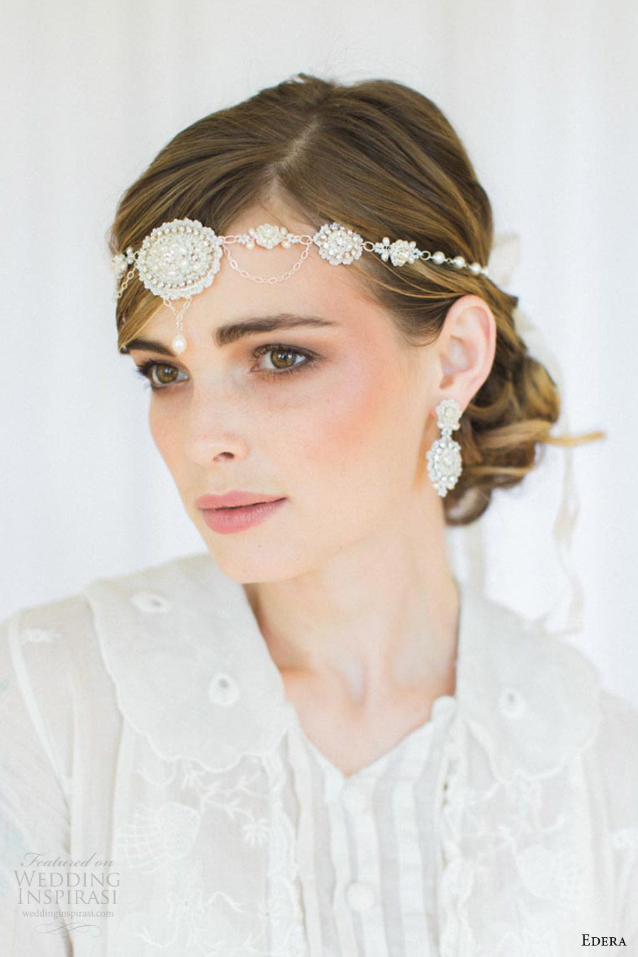 edera jewelry 2016 bridal accessories collection (amandine) earrings halo