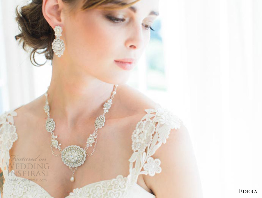 edera jewelry 2016 bridal accessories collection (amandine) necklace earrings