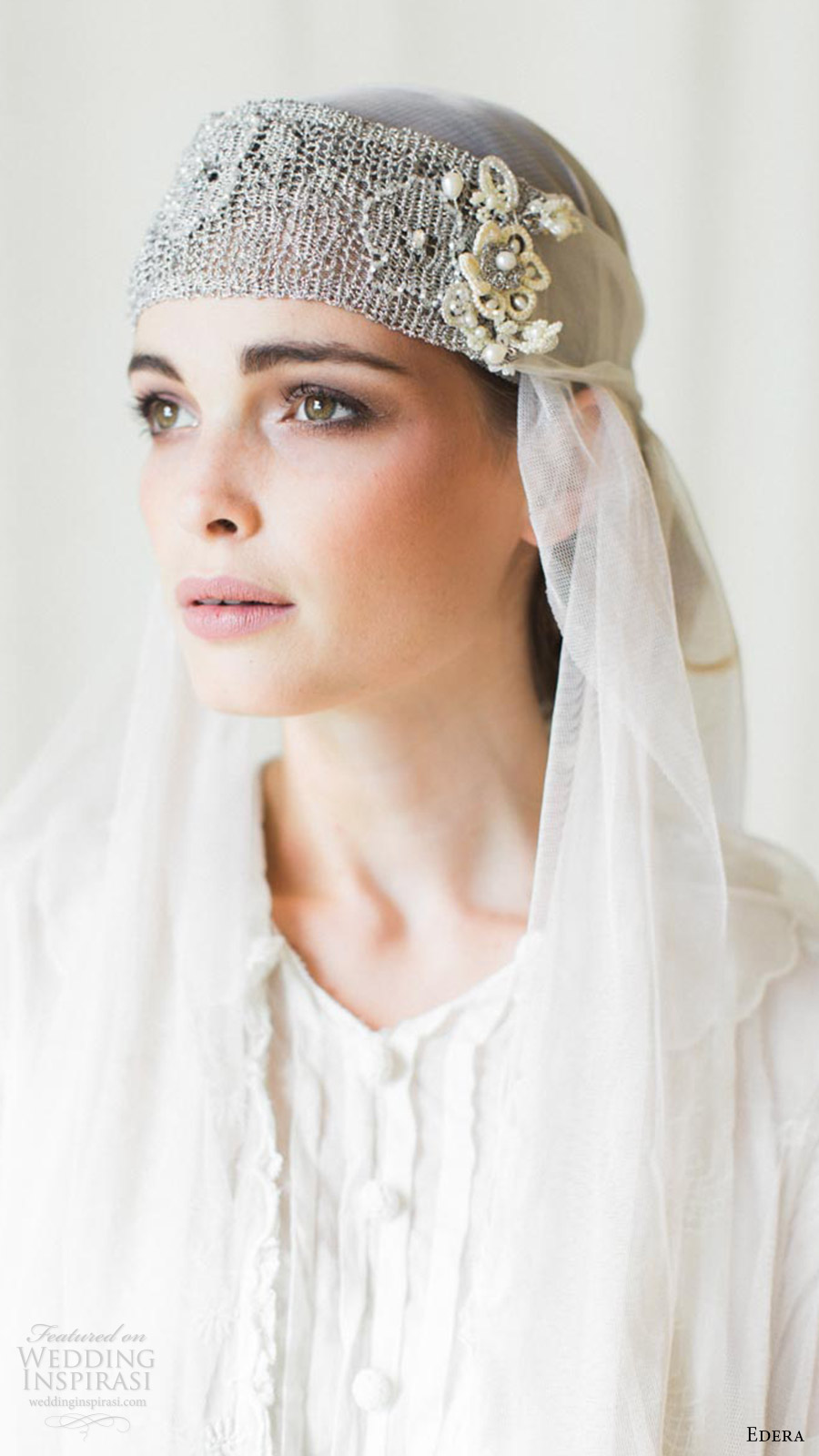 edera jewelry 2016 bridal accessories collection aquarelle (camille) bandeau headband sv