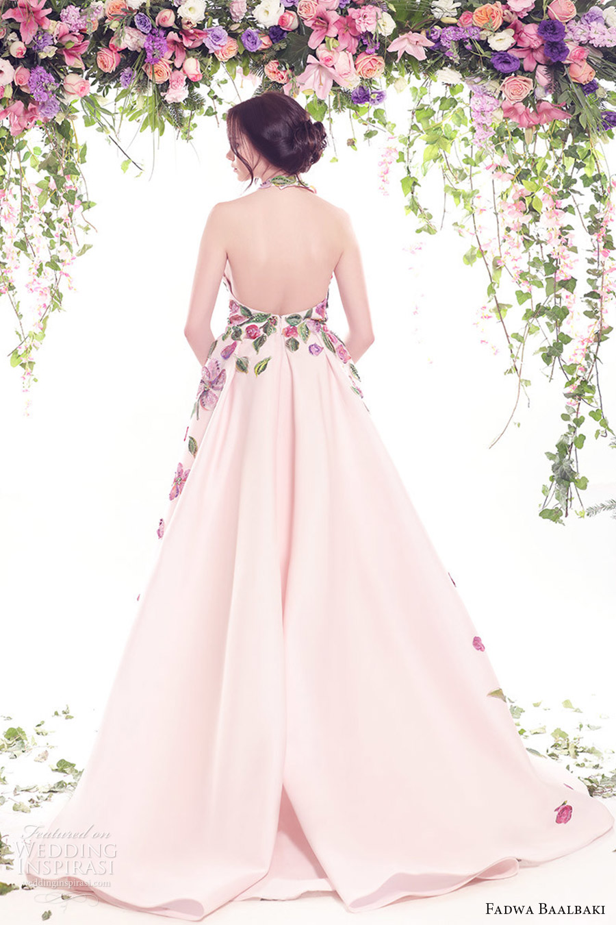 fadwa baalbaki spring 2016 couture halter neck multi color pink ball gown bv fadwa baalbaki spring 2016 couture halter neck multi color pink ball gown bv
