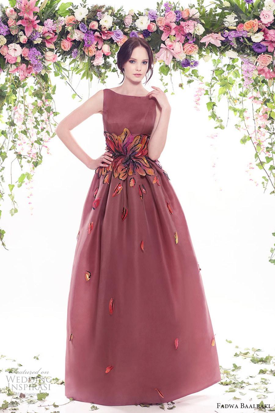 fadwa baalbaki spring 2016 couture sleeveless sabrina neckline dress mv fadwa baalbaki spring 2016 couture sleeveless sabrina neckline dress mv