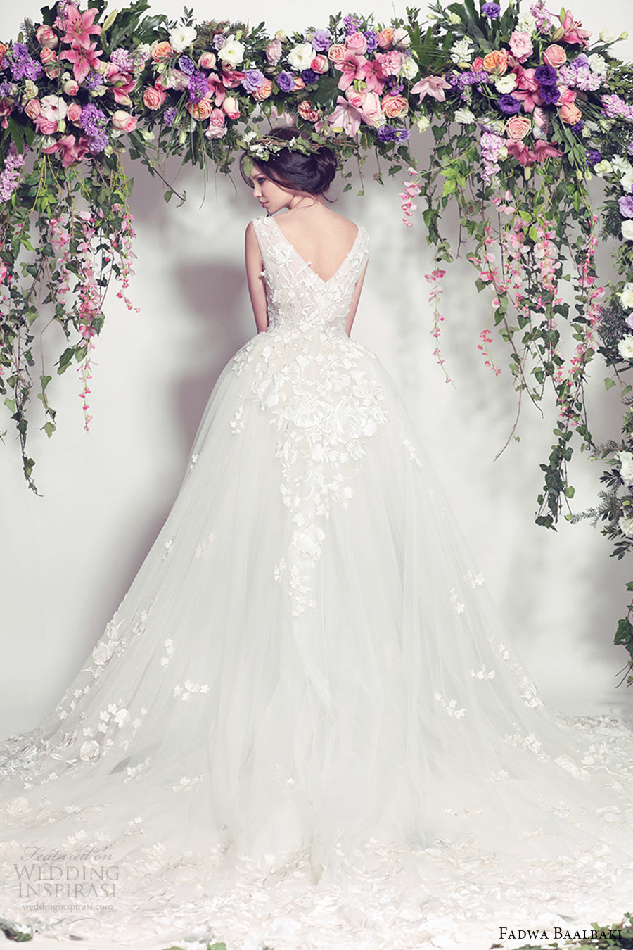fadwa baalbaki spring 2016 couture sleeveless v neck ball gown wedding dress (01) bv romantic vback train fadwa baalbaki spring 2016 couture sleeveless v neck ball gown wedding dress (01) bv romantic vback train