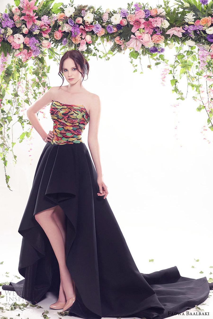 fadwa baalbaki spring 2016 couture strapless straight across mullet evening dress mv fadwa baalbaki spring 2016 couture strapless straight across mullet evening dress mv