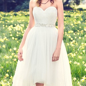 kelsey rose white bridal 2016 strapless sweetheart high a line low wedding dress (80002) mv romantic bohemian