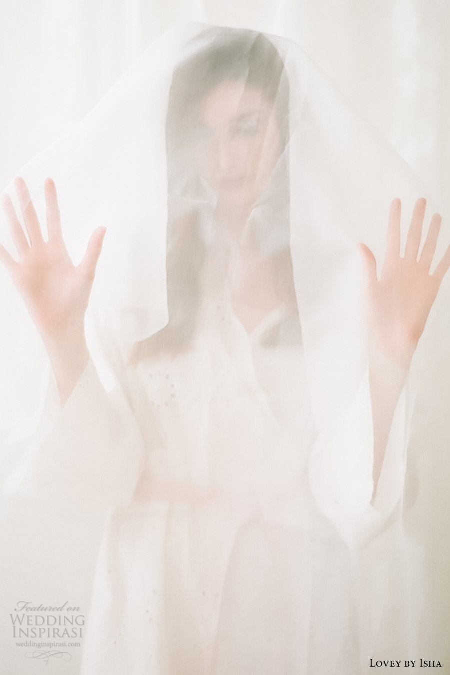 lovey by isha bridal spring 2016 eyelet robe (04) veil lovey by isha bridal spring 2016 eyelet robe (04) veil