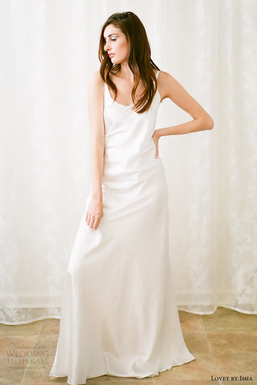 lovey by isha bridal spring 2016 sleeveless vneck charmeuse a line wedding dress (03) fv lovey by isha bridal spring 2016 sleeveless vneck charmeuse a line wedding dress (03) fv