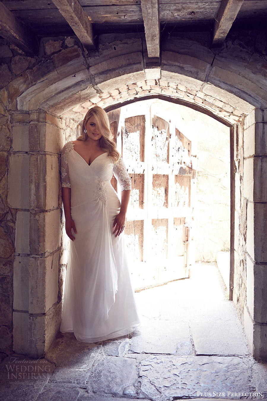 plus size perfection bridal 2016 illusion 3 quarter sleeves vneck draped skirt ruched bodice a line wedding dress (odessa) mv romantic elegant plus size perfection bridal 2016 illusion 3 quarter sleeves vneck draped skirt ruched bodice a line wedding dress (odessa) mv romantic elegant
