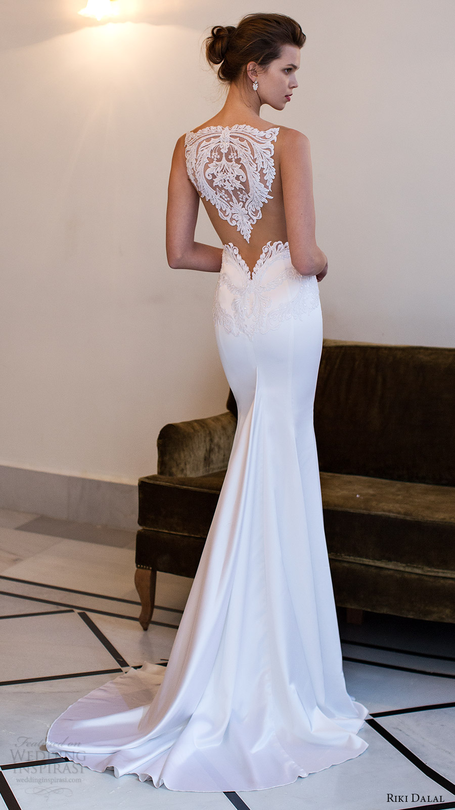 riki dalal bridal 2016 sleeveless modified deep v neck illusion jewel lace bodice sheath wedding dress (1806) bv elegant train sheer back riki dalal bridal 2016 sleeveless modified deep v neck illusion jewel lace bodice sheath wedding dress (1806) bv elegant train sheer back
