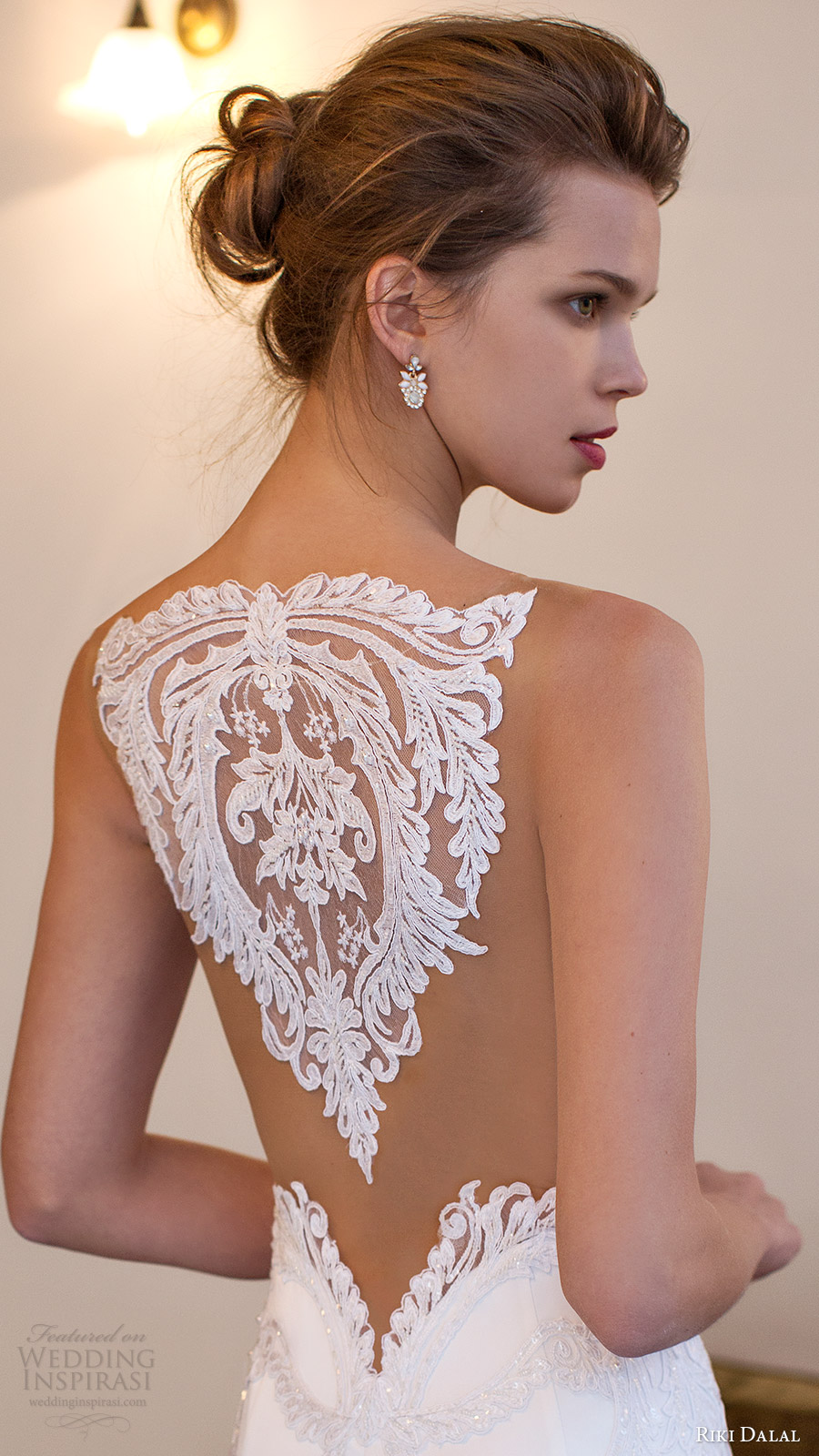 riki dalal bridal 2016 sleeveless modified deep v neck illusion jewel lace bodice sheath wedding dress (1806) zv elegant train sheer back riki dalal bridal 2016 sleeveless modified deep v neck illusion jewel lace bodice sheath wedding dress (1806) zv elegant train sheer back