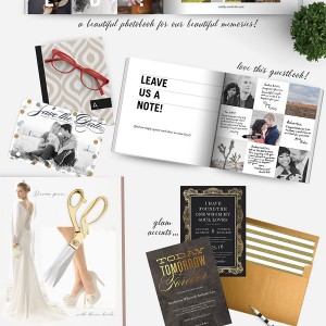 shutterfly wedding album photobook bridal inspiration board photo book guestbook modern bride love black white gold accents