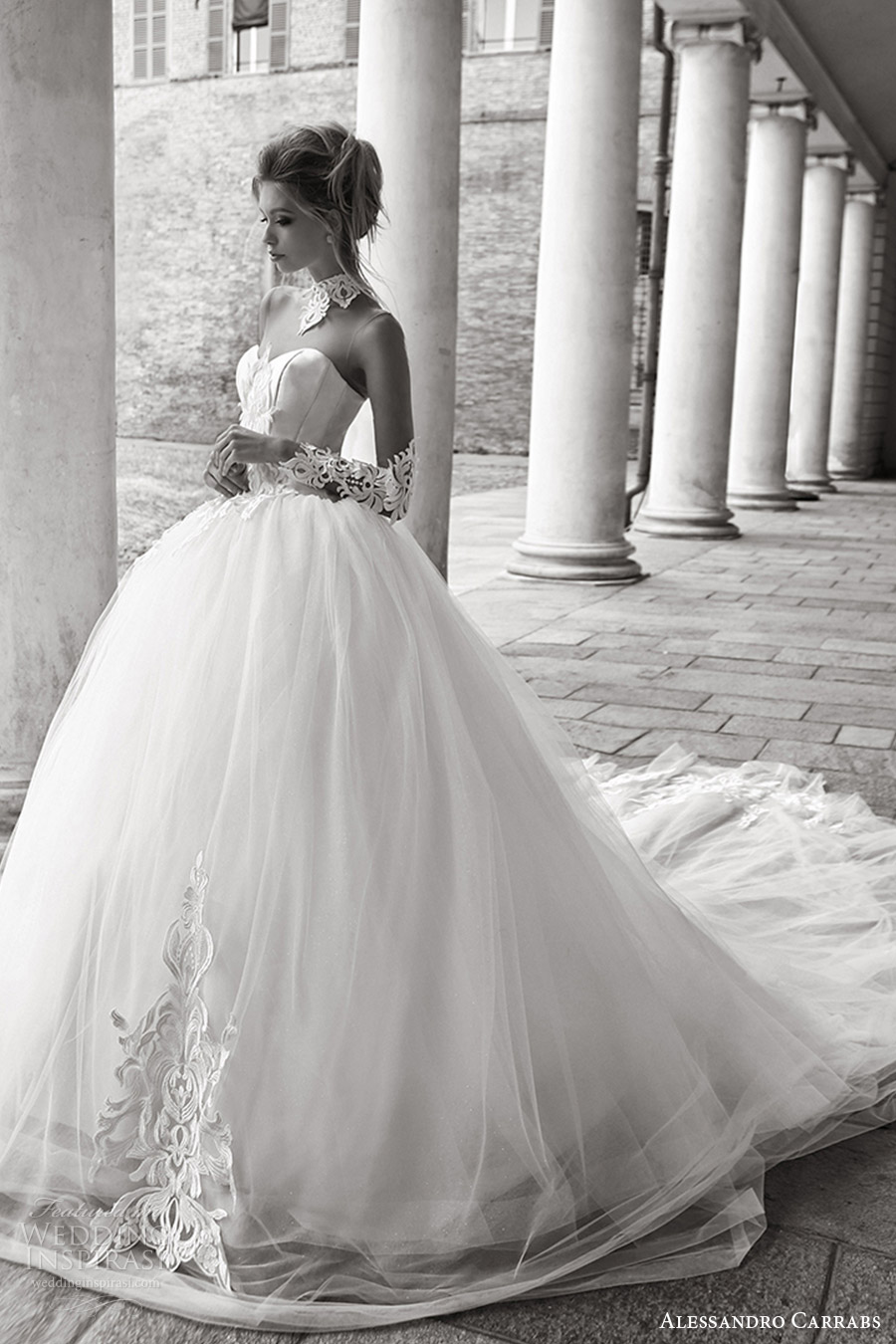 alessandro carrabs couture bridal 2016 illusion long sleeves sweetheart collar ball gown wedding dress (020) mv romantic long train alessandro carrabs couture bridal 2016 illusion long sleeves sweetheart collar ball gown wedding dress (020) mv romantic long train