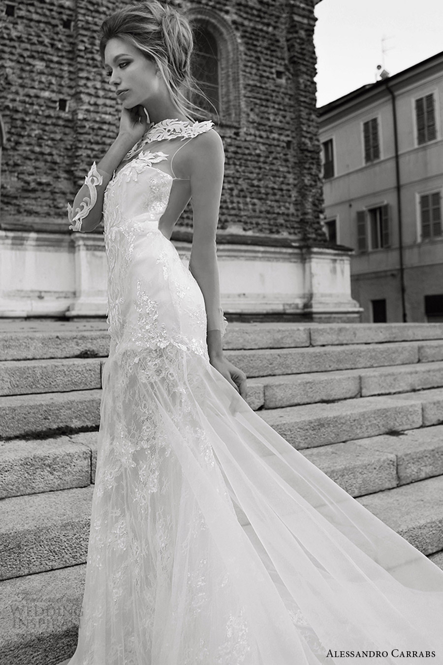 alessandro carrabs couture bridal 2016 illusion long sleeves sweetheart illusion bateau neck sheath mermaid lace wedding dress (002) sv overskirt crin train alessandro carrabs couture bridal 2016 illusion long sleeves sweetheart illusion bateau neck sheath mermaid lace wedding dress (002) sv overskirt crin train