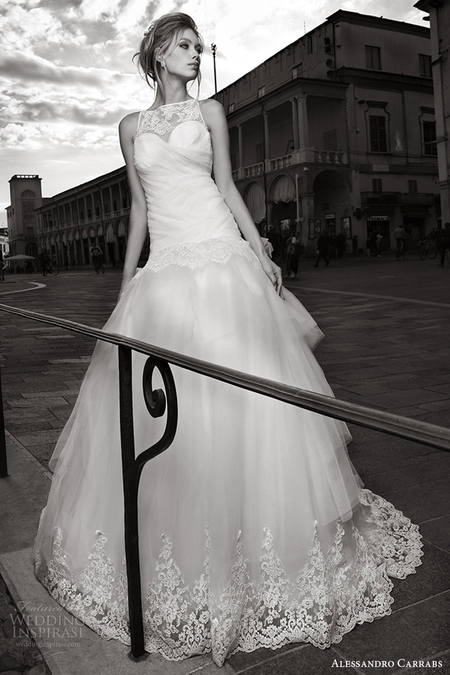 alessandro carrabs couture bridal 2016 sleeveless aline wedding dress (013) mv sheer back keyhole train alessandro carrabs couture bridal 2016 sleeveless aline wedding dress (013) mv sheer back keyhole train
