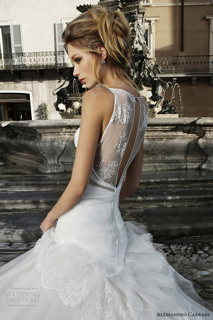 alessandro carrabs couture bridal 2016 sleeveless aline wedding dress (013) zbv sheer back keyhole train