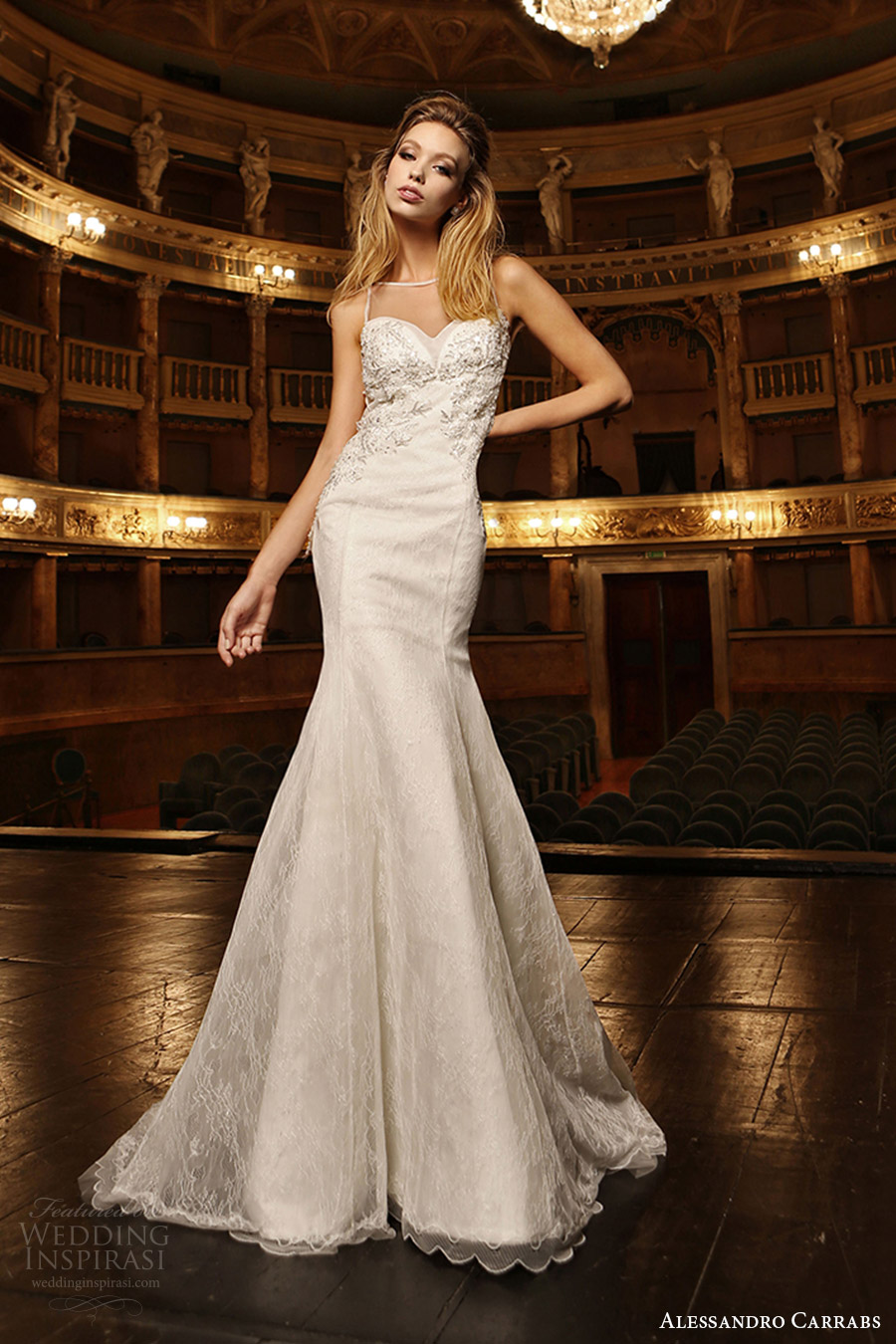 alessandro carrabs couture bridal 2016 sleeveless sweetheart illusion jewel neck mermaid lace wedding dress (051) mv alessandro carrabs couture bridal 2016 sleeveless sweetheart illusion jewel neck mermaid lace wedding dress (051) mv
