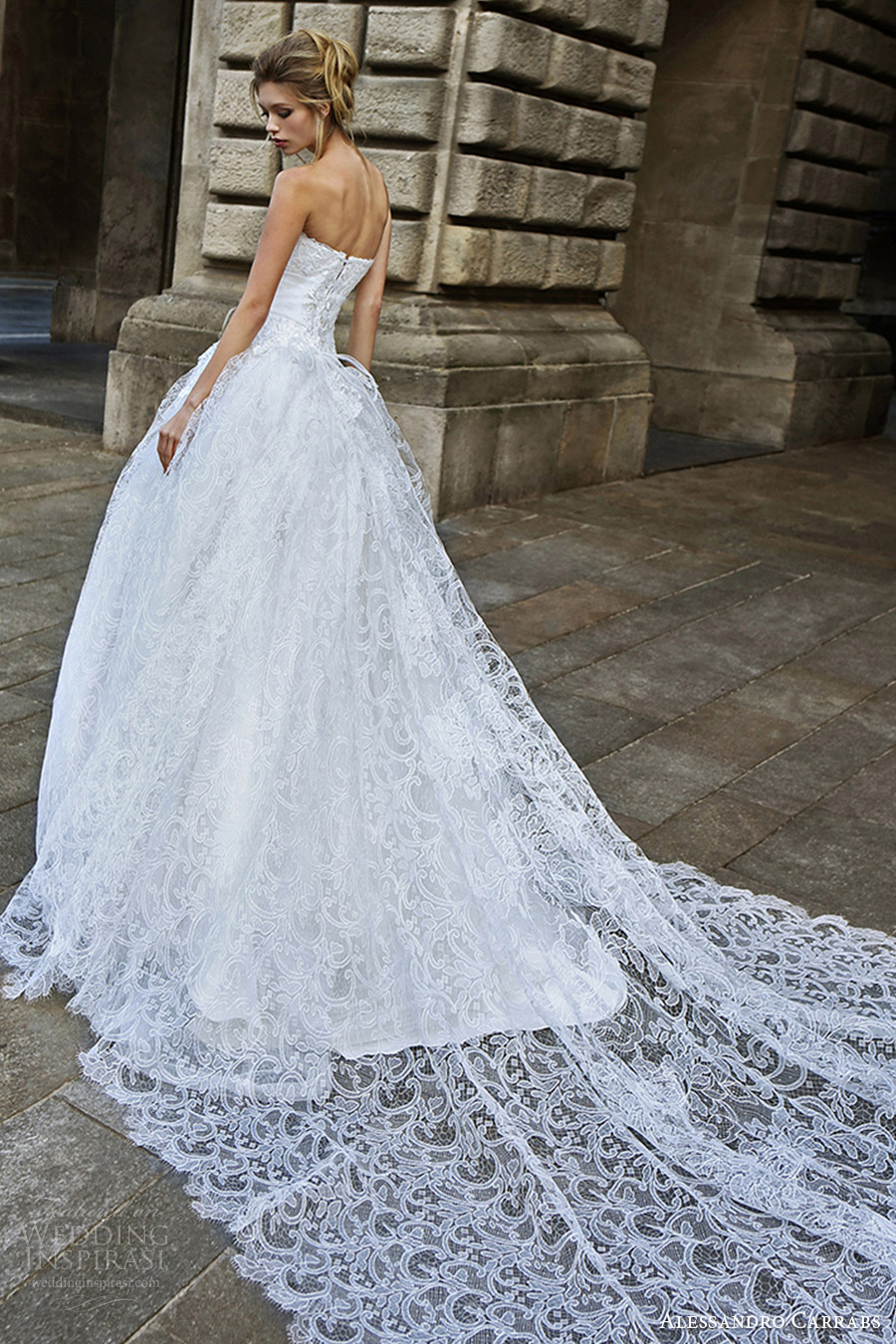 alessandro carrabs couture bridal 2016 strapless sweetheart ball gown lace wedding dress (018) bv romantic long train alessandro carrabs couture bridal 2016 strapless sweetheart ball gown lace wedding dress (018) bv romantic long train