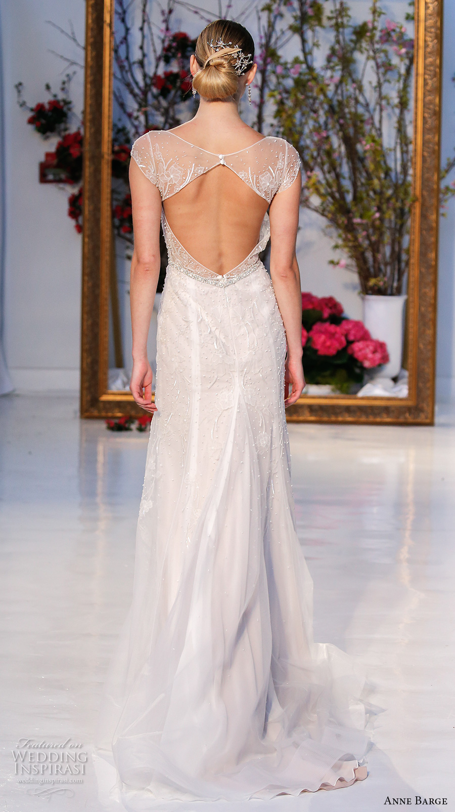 anne barge spring 2017 bridal cap sleeves illusion bateau deep plunging neckline lightly embellished elegant sheath wedding dress keyhole back sweep train (025) bv anne barge spring 2017 bridal cap sleeves illusion bateau deep plunging neckline lightly embellished elegant sheath wedding dress keyhole back sweep train (025) bv