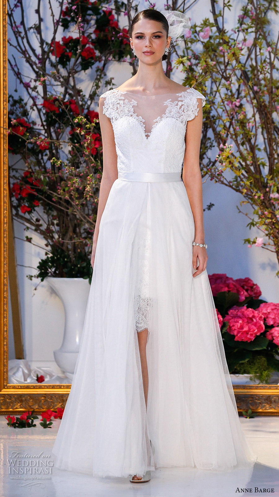 anne barge spring 2017 bridal embroidered lace cap sleeves illusion boat sweetheart neckline embellished bodice elegant a line tulle overskirt sheer back sweep train (006) mv anne barge spring 2017 bridal embroidered lace cap sleeves illusion boat sweetheart neckline embellished bodice elegant a line tulle overskirt sheer back sweep train (006) mv