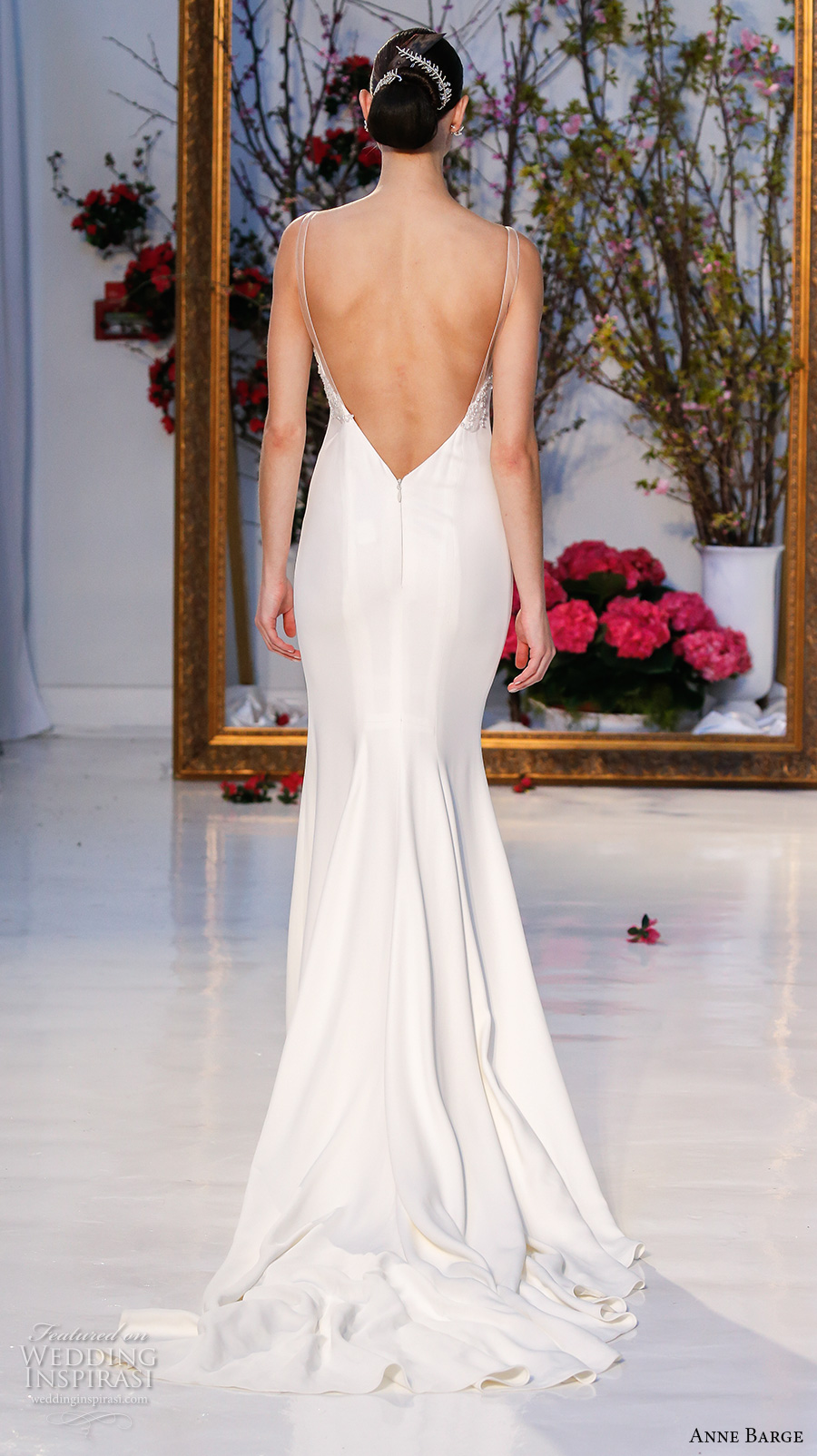 anne barge spring 2017 bridal sleeveless illusion boat straigh across embellished neckline simple chic elegant sheath wedding dress low v back sweep train (022) bv anne barge spring 2017 bridal sleeveless illusion boat straigh across embellished neckline simple chic elegant sheath wedding dress low v back sweep train (022) bv