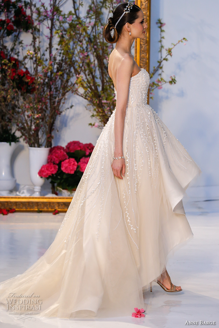 anne barge spring 2017 bridal strapless sweetheart neckline embellished bodice pretty princess high low ivory wedding dress (023) sv anne barge spring 2017 bridal strapless sweetheart neckline embellished bodice pretty princess high low ivory wedding dress (023) sv