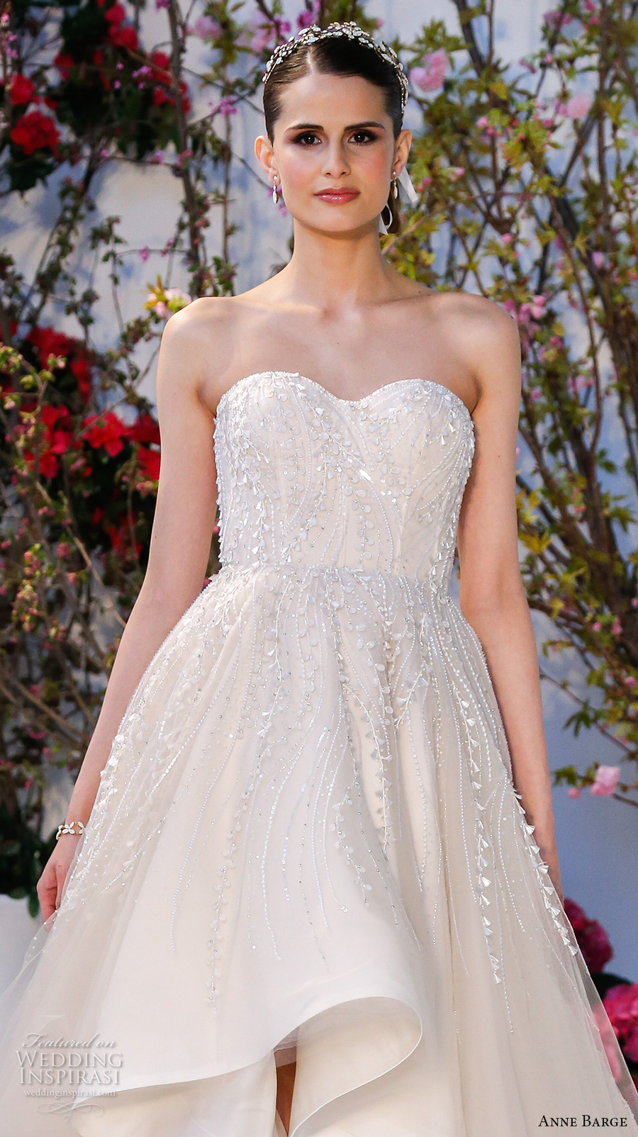 anne barge spring 2017 bridal strapless sweetheart neckline embellished bodice pretty princess high low ivory wedding dress (023) zv anne barge spring 2017 bridal strapless sweetheart neckline embellished bodice pretty princess high low ivory wedding dress (023) zv