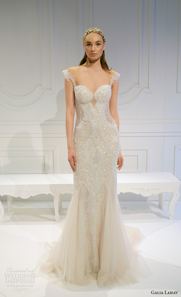 galia lahav spring 2017 bridal cap sleeves sweetheart keyhole neckline heavily embellished bodice tulle skirt trumpet wedding dress low open back chapel train (013) mv galia lahav spring 2017 bridal cap sleeves sweetheart keyhole neckline heavily embellished bodice tulle skirt trumpet wedding dress low open back chapel train (013) mv