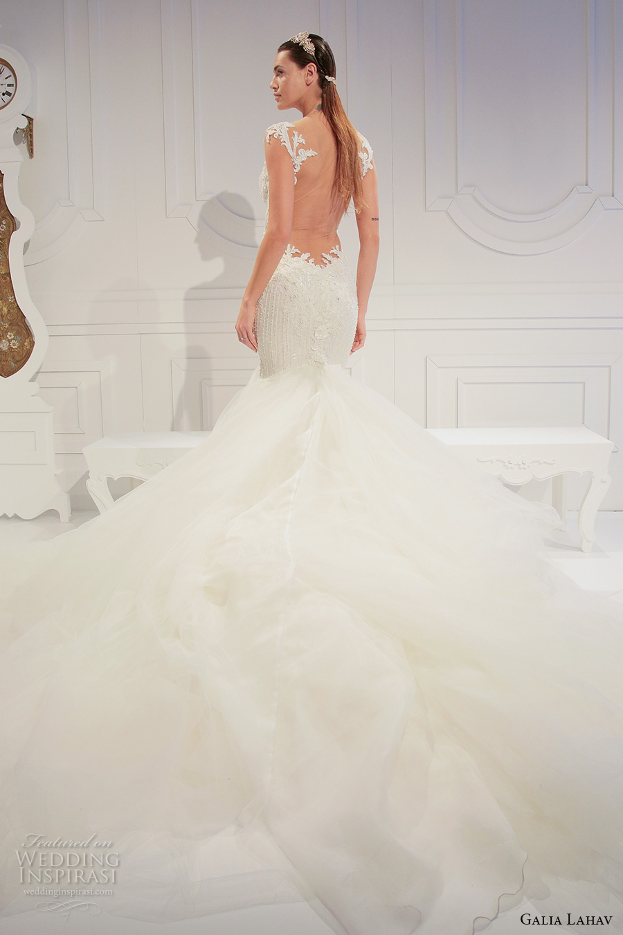 galia lahav spring 2017 bridal embroidered strap sweetheart neckline heavily embellished bodice beautiful mermaid wedding dress low open back long regal train (012) bv galia lahav spring 2017 bridal embroidered strap sweetheart neckline heavily embellished bodice beautiful mermaid wedding dress low open back long regal train (012) bv