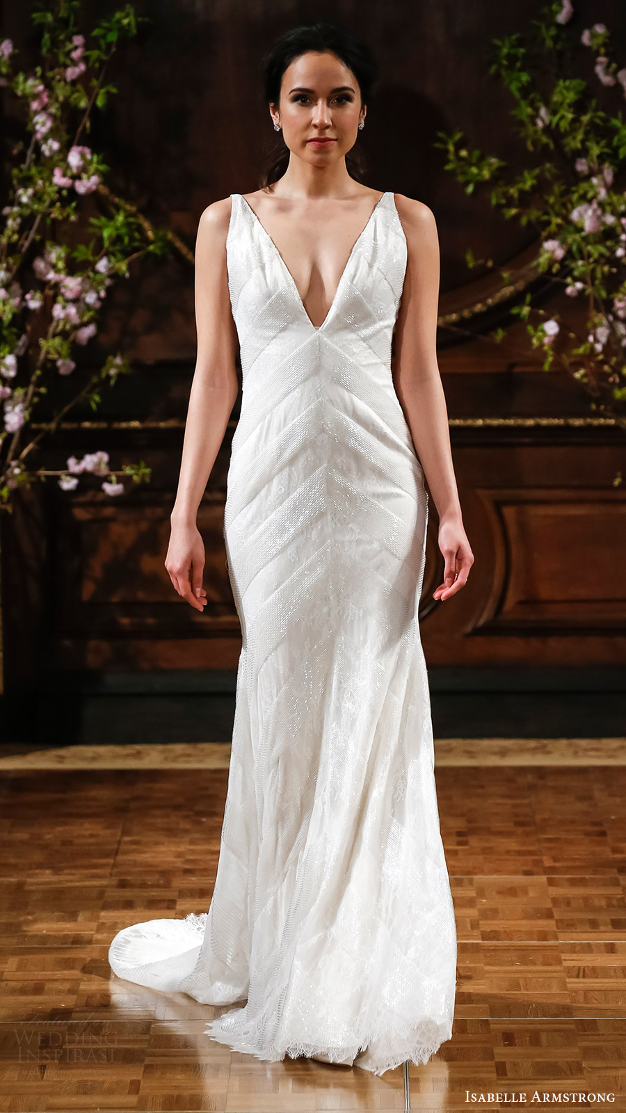 isabelle armstrong bridal spring 2017 sleeveless vneck trumpet wedding dress (rusty) mv elegant