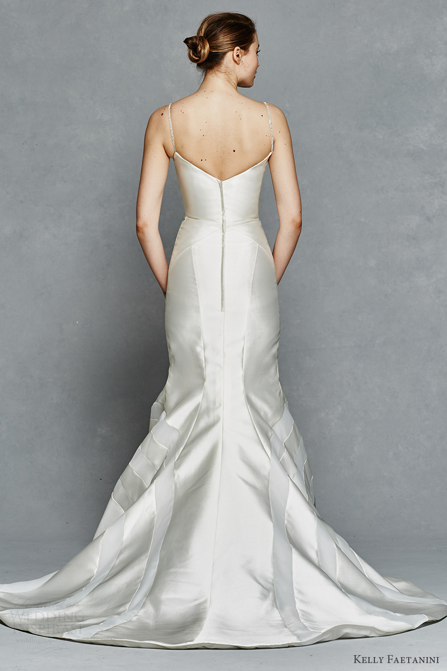 kelly faetanini bridal spring 2017 sleeveless beaded spaghetti straps sweetheart fit flare wedding dress (iris) bv train