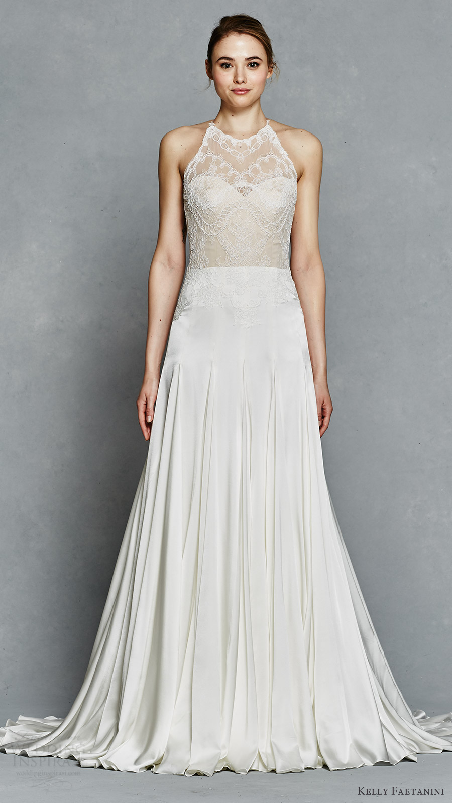 kelly faetanini bridal spring 2017 sleeveless halter neck aline alencon lace bodice wedding dress (rosalee) mv kelly faetanini bridal spring 2017 sleeveless halter neck aline alencon lace bodice wedding dress (rosalee) mv