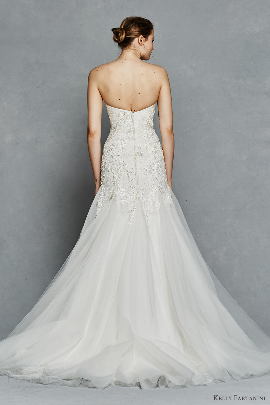 kelly faetanini bridal spring 2017 strapless semi sweetheart chantilly lace fit flare wedding dress (delilah) bv tulle godet beaded bodice kelly faetanini bridal spring 2017 strapless semi sweetheart chantilly lace fit flare wedding dress (delilah) bv tulle godet beaded bodice