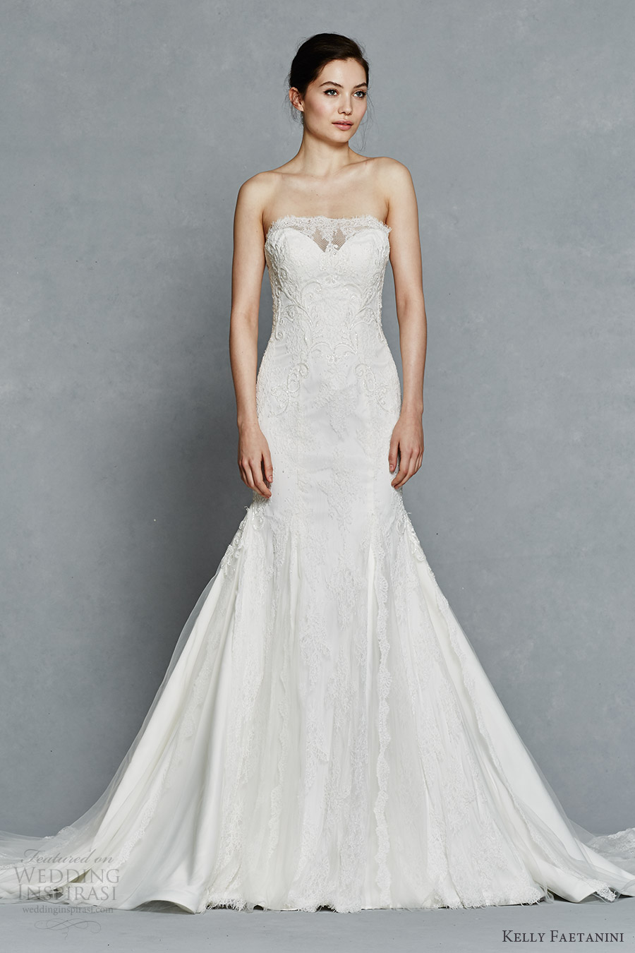 kelly faetanini bridal spring 2017 strapless sweetheart illusion lace fit flare wedding dress (lavinia) mv kelly faetanini bridal spring 2017 strapless sweetheart illusion lace fit flare wedding dress (lavinia) mv