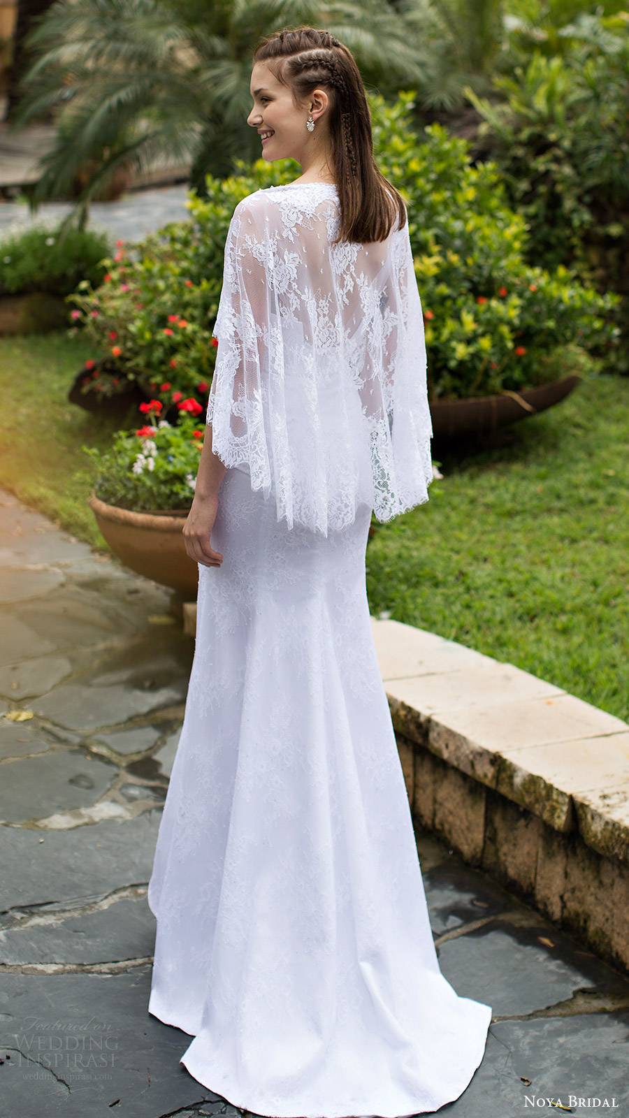 noya bridal 2016 cape flutter sleeves v neck sheath lace wedding dress (1207) bv bohemian romantic noya bridal 2016 cape flutter sleeves v neck sheath lace wedding dress (1207) bv bohemian romantic
