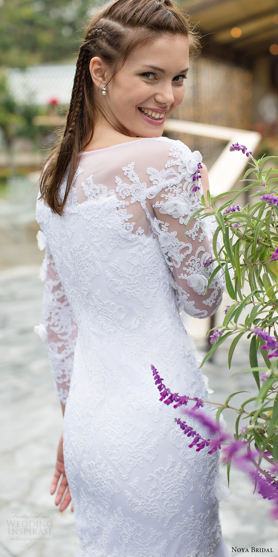 noya bridal 2016 long sleeves sweethart illusion bateau neck fit flare wedding dress (1204) zbv elegant romantic noya bridal 2016 long sleeves sweethart illusion bateau neck fit flare wedding dress (1204) zbv elegant romantic
