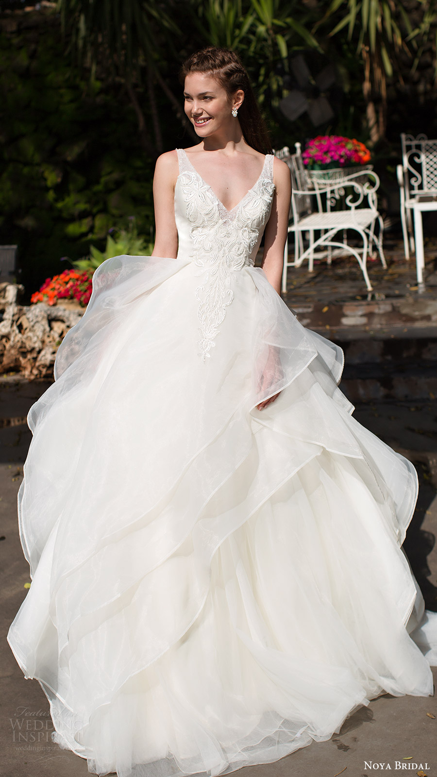 noya bridal 2016 sleeveless straps vneck aline ball gown wedding dress (1209) romantic princess mv noya bridal 2016 sleeveless straps vneck aline ball gown wedding dress (1209) romantic princess mv