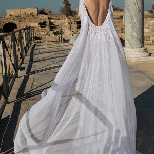 nurit hen 2016 fringe cape half sleeves bateau trumpet lace wedding dress (lw21) bv scoop back train
