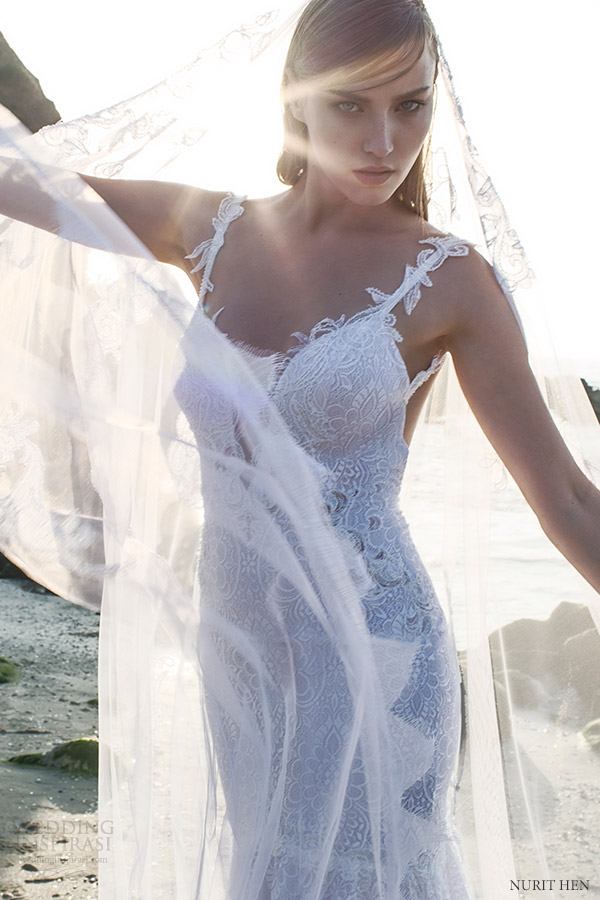 nurit hen 2016 sleeveless lace straps sweetheart fit flare wedding dress (sw37) mv