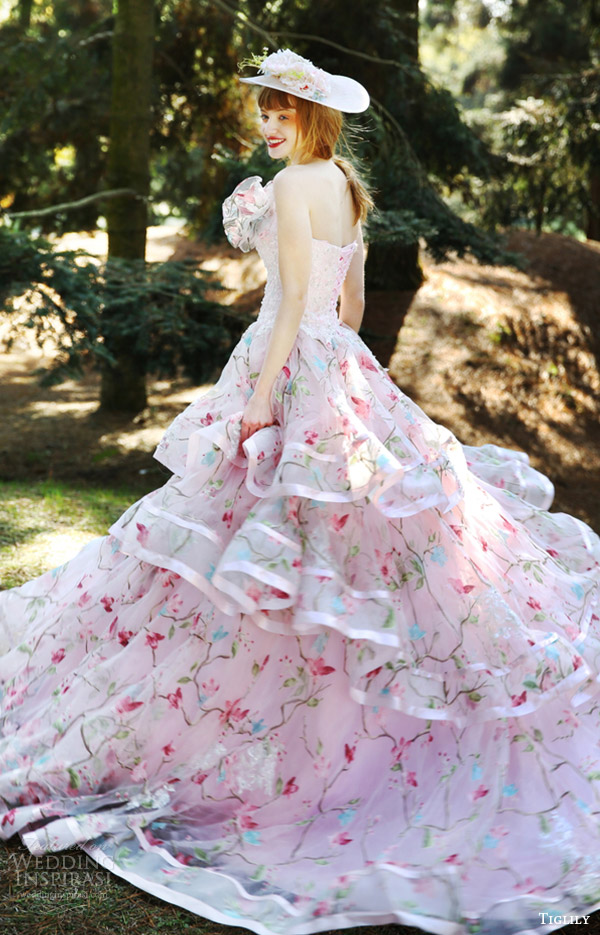 tiglily bridal 2016 strapless ball gown wedding dress (elissa) mv tiered skirt pink color tiglily bridal 2016 strapless ball gown wedding dress (elissa) mv tiered skirt pink color