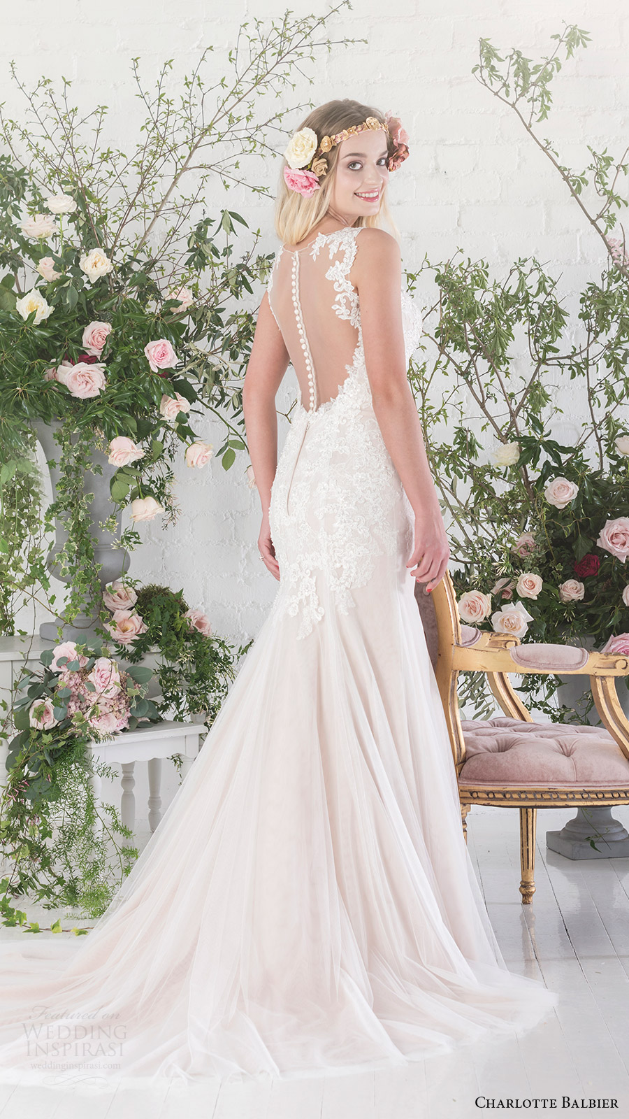 charlotte balbier bridal 2017 sleeveless sweetheart trumpet wedding dress (paige) bv sheer back train