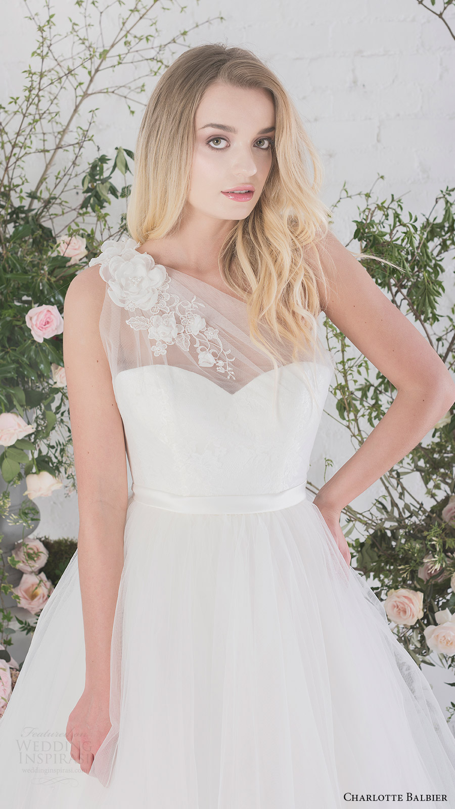 charlotte balbier bridal 2017 sweetheart illusion one shoulder ball gown wedding dress (rosemary) zv charlotte balbier bridal 2017 sweetheart illusion one shoulder ball gown wedding dress (rosemary) zv