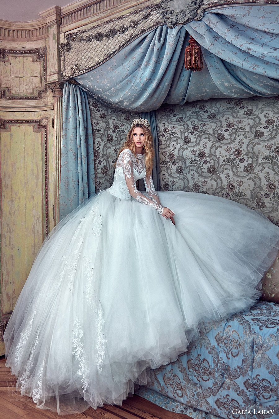 galia lahav bridal spring 2017 long sleeves high neck ball gown wedding dresses (corina) mv galia lahav bridal spring 2017 long sleeves high neck ball gown wedding dresses (corina) mv