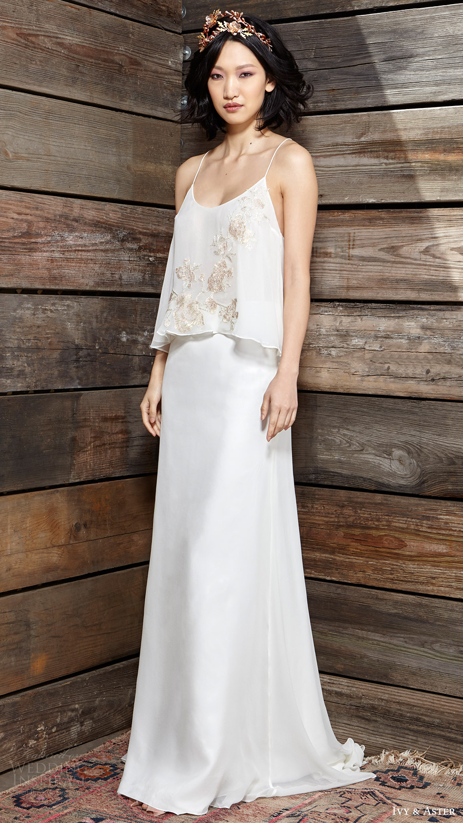 ivy aster bridal spring 2017 two piece wedding dress hazel top georgia skirt