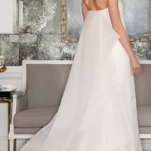 romona keveza bridal spring 2017 strapless straightacross tent wedding dress (rk7401) bv detachable obi train