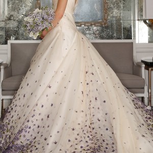 romona keveza bridal spring 2017 strapless sweetheart trumpet wedding dress (rk7408) off shoulder vneck ball gown wedding dress (rk7409) bv violet color print vback train