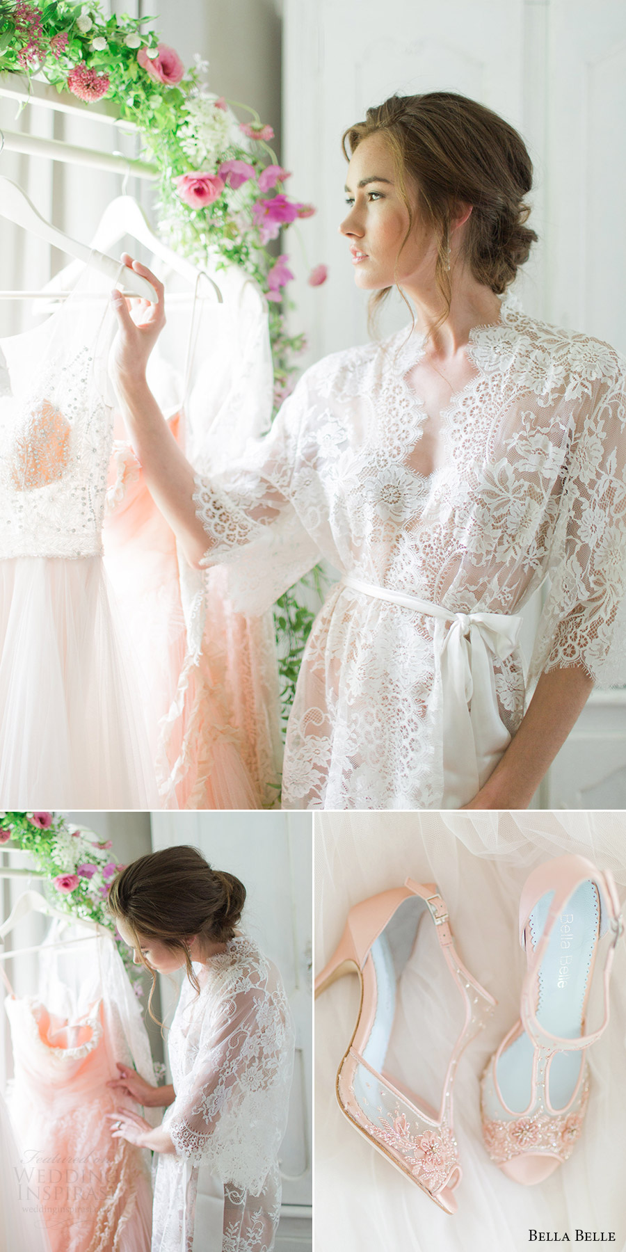 bella belle shoes 2016 rachel may photography blush paloma romantic pink wedding shoes lace robe